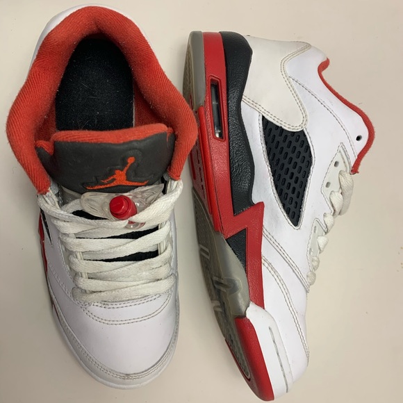 Jordan retro 5 fire red low sneakers - Picture 2 of 4